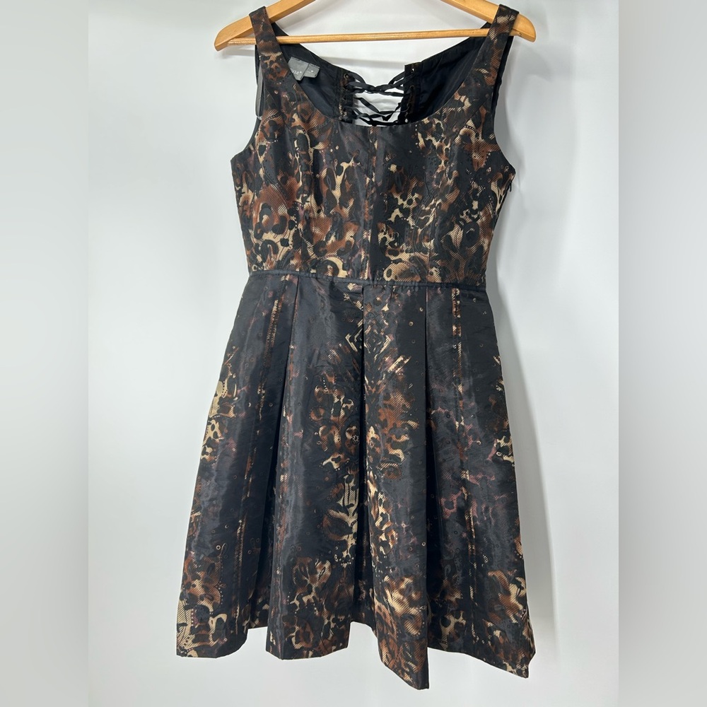 Muse Black and Brown Sleeveless Dress